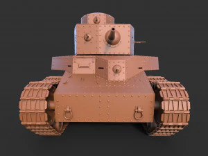 탱크 t-24 청소 3D 모델