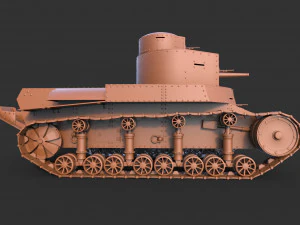 탱크 t-24 청소 3D 모델