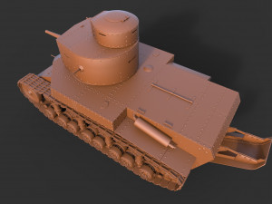 tank t-24 clean 3D Модель