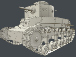 tank t-24 clean 3D Модель