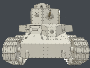 tank t-24 clean 3D Модель