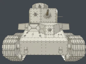 탱크 t-24 청소 3D 모델