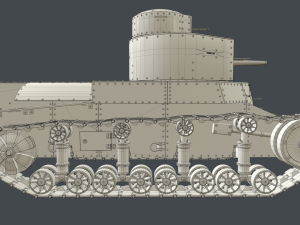 tank t-24 clean 3D Модель
