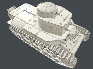 tank t-24 clean 3D Модель