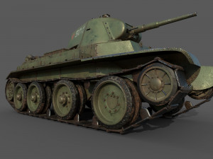 soviet tank bt-7 3D Модель