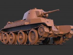 soviet tank bt-7 3D Model