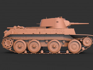 soviet tank bt-7 3D Модель