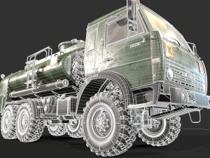 Kamaz ATZ 12 Tanker 3D 모델