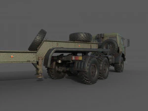 Kamaz 44100 with Trailer 3D Model