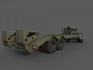 Kamaz 44100 with Trailer 3D Model