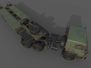 Kamaz 44100 with Trailer Model 3D
