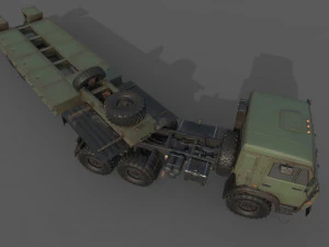 Kamaz 44100 with Trailer 3D Model