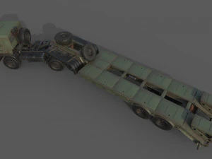 Kamaz 44100 with Trailer 3D Model
