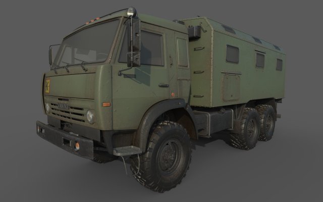 Kamaz Kung 3D Model .c4d .max .obj .3ds .fbx .stl .blend 