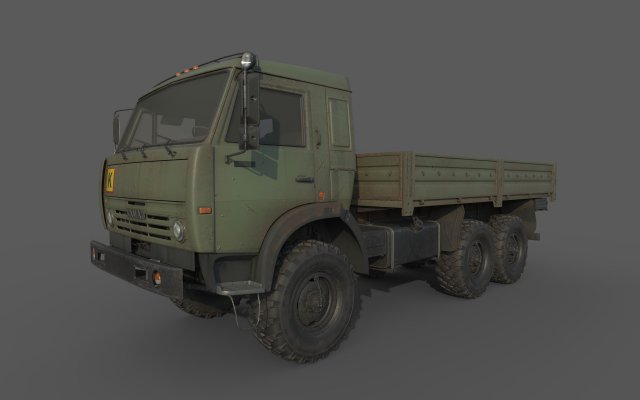 Kamaz 5350 Cargo 3D 모델 .c4d .max .obj .3ds .fbx .stl .blend 