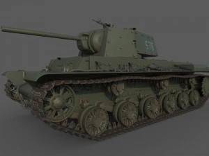 KV 1 dengan layar logam Model 3D