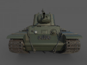KV 1 with metal screens Model 3D