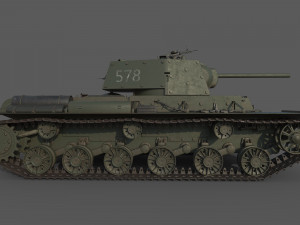 KV 1 with metal screens Model 3D