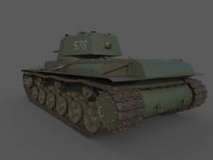 KV 1 with metal screens Model 3D
