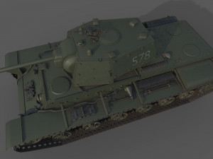 KV 1 with metal screens Model 3D