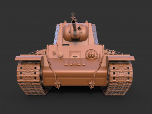 KV 1 with metal screens Model 3D