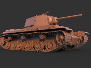 KV 1 with metal screens Model 3D
