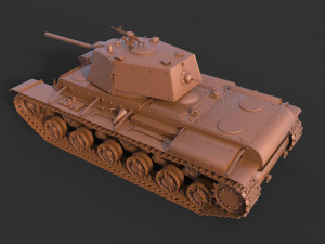 KV 1 with metal screens Model 3D