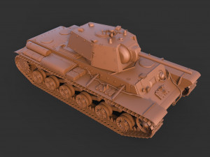 KV 1 with metal screens Model 3D