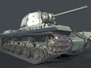 KV 1 with metal screens Model 3D