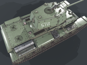 KV 1 with metal screens Model 3D