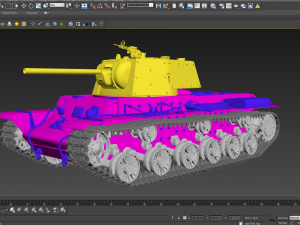 KV 1 with metal screens Model 3D