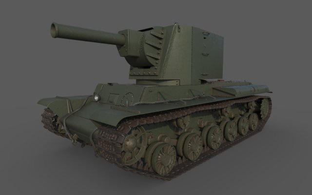 KV 2 model 1939 3D Модель .c4d .max .obj .3ds .fbx .stl .blend 