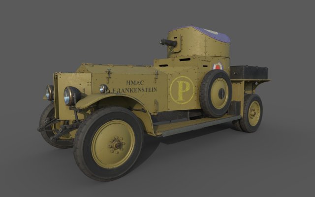 Armored Car 1914 Modelo 3D .c4d .max .obj .3ds .fbx .stl .blend 