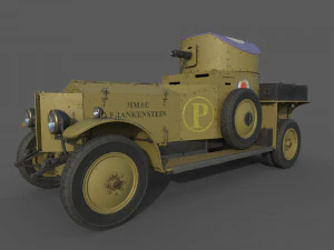 Carro Blindado 1914 Modelo 3D