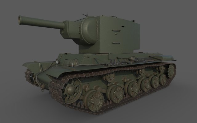 KV 2 model 1940 3D Model .c4d .max .obj .3ds .fbx .stl .blend 