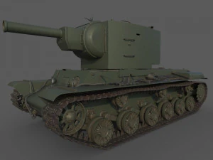 KV 2 model tahun 1940 Model 3D