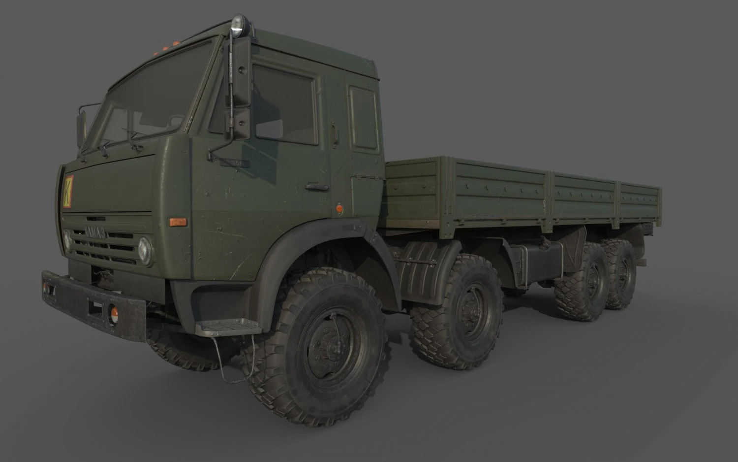 Kamaz 6350 3D Model .c4d .max .obj .3ds .fbx .stl .blend