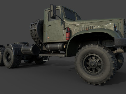 Kraz 255 Truck Tractor 3D Model