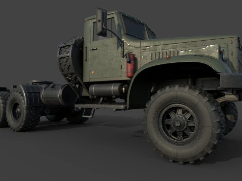 Kraz 255 Truck Tractor 3D Model