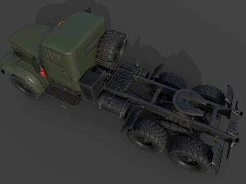 Kraz 255 Truck Tractor 3D Model