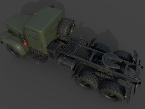 Kraz 255 Truck Tractor 3D Model