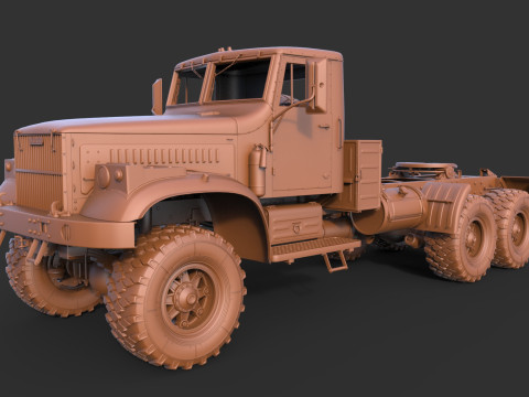 Kraz 255 Truck Tractor 3D Model