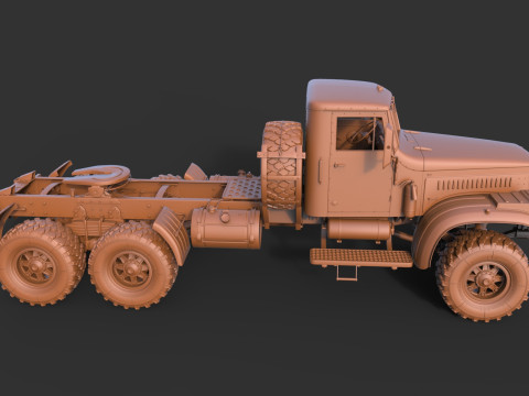 Kraz 255 Truck Tractor 3D Model