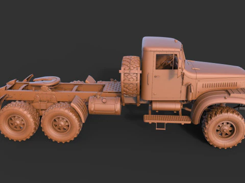 Kraz 255 Truck Tractor 3D Model