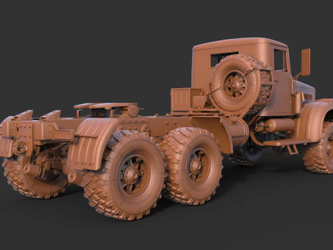 Kraz 255 Truck Tractor 3D Model