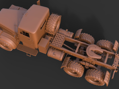Kraz 255 Truck Tractor 3D Model