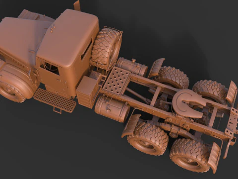 Kraz 255 Truck Tractor 3D Model