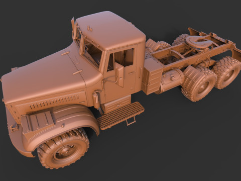 Kraz 255 Truck Tractor 3D Model