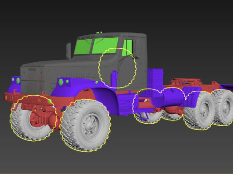 Kraz 255 Truck Tractor 3D Model