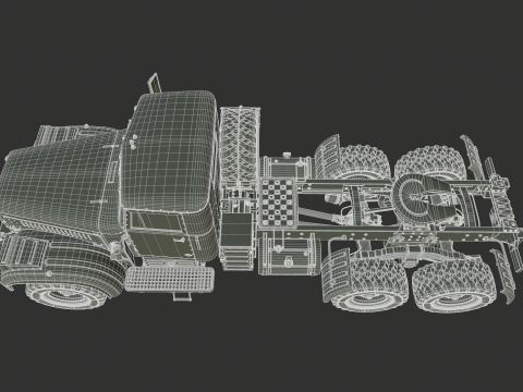 Kraz 255 Truck Tractor 3D Model